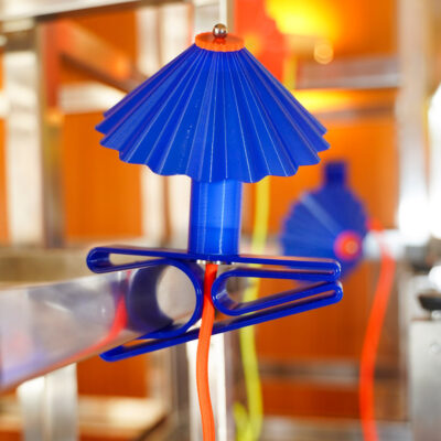 Lámpara pinza Parasol, Azul Liderlamp