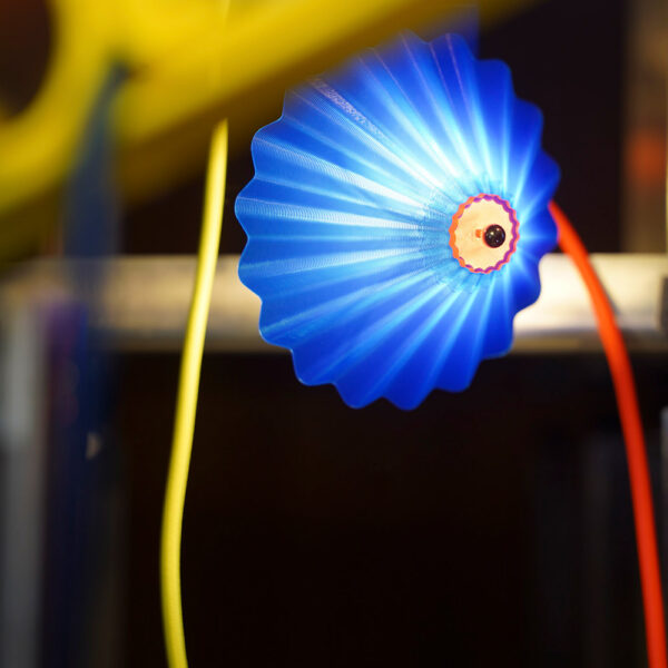 Lámpara pinza Parasol, Azul Liderlamp