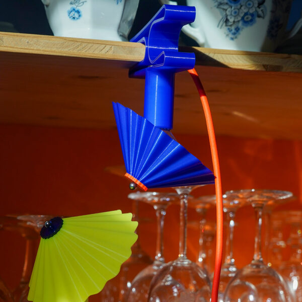 Lámpara pinza Parasol, Azul Liderlamp