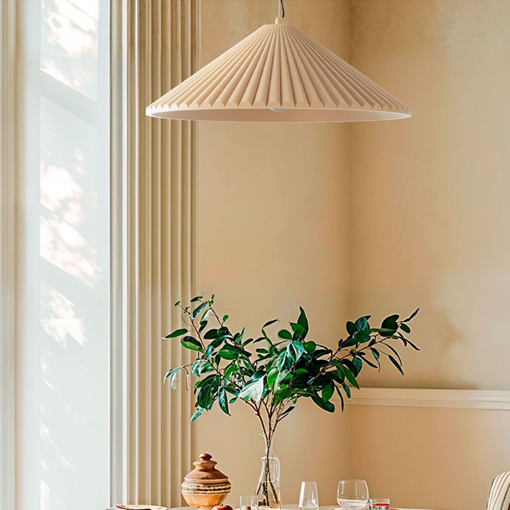 Lámpara Colgante Elena Beige - Liderlamp