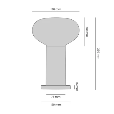 SOBREMESA ACERO GRIS OPAL - LIDERLAMP