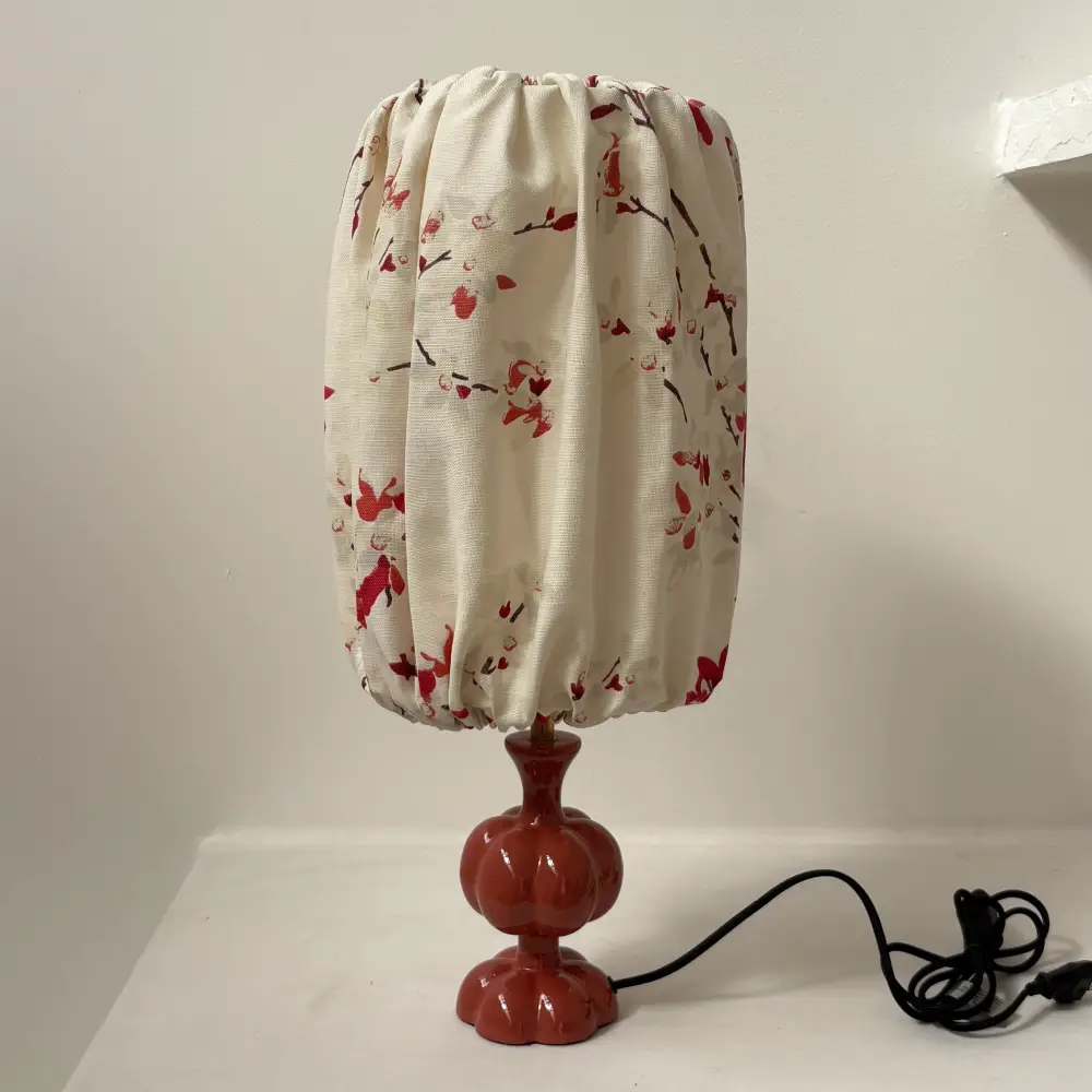 PANTALLA CON FUNDA ROSA MOSQUETA - Liderlamp