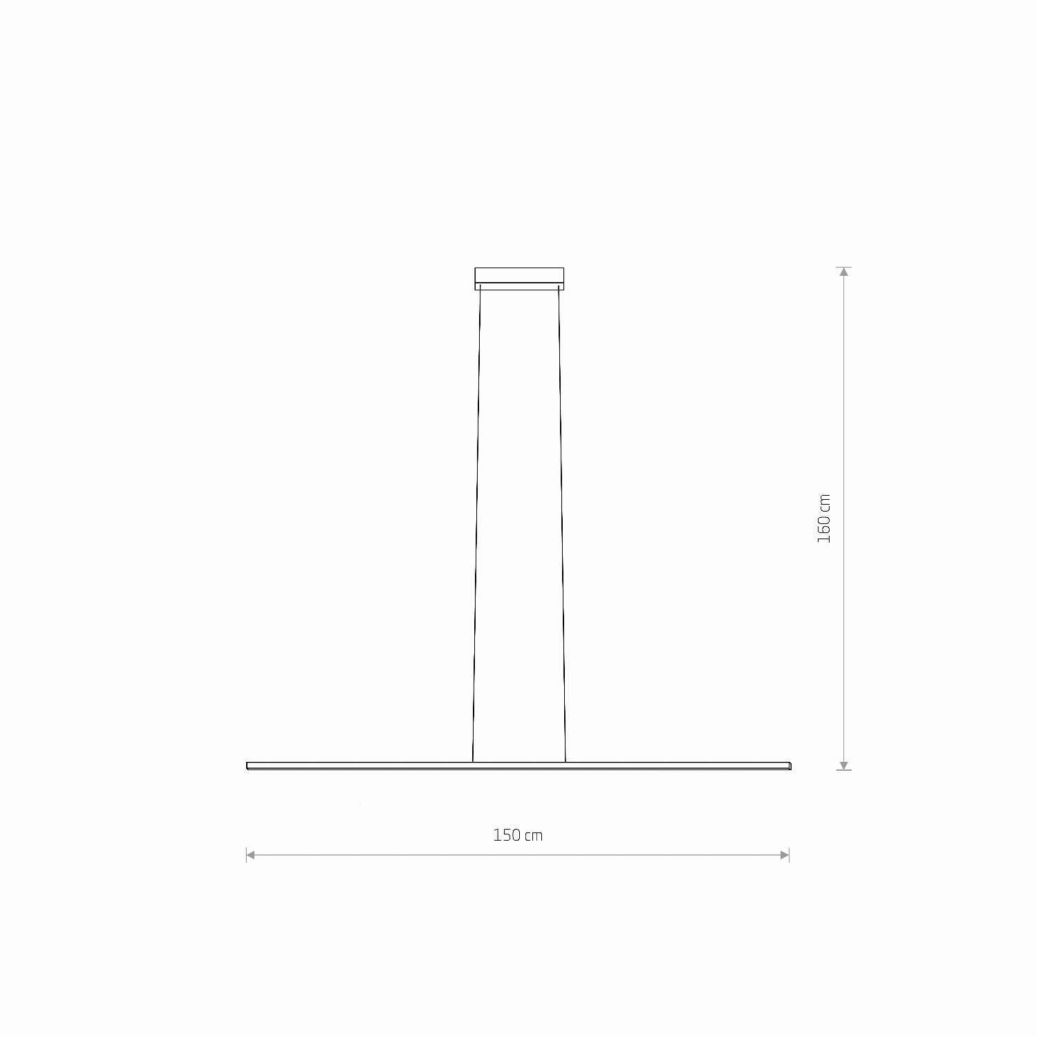 BAR LED M 4000K 32W NEGRO - medidas - Liderlamp