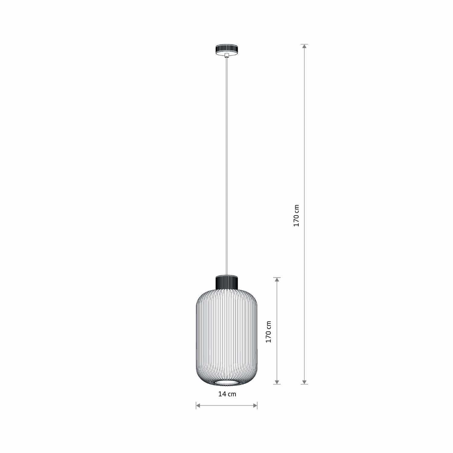 COLGANTE AURORA PEQUEÑO BEIGE - medidas - Liderlamp