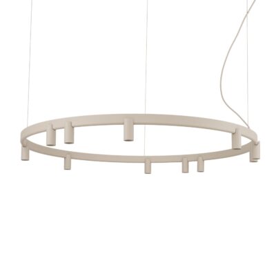 COLGANTE FOURTY ROUND 11L BEIGE - Liderlamp