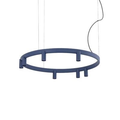 COLGANTE FOURTY ROUND 7L AZUL - Liderlamp