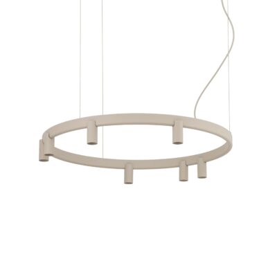 COLGANTE FOURTY ROUND 7L BEIGE - Liderlamp