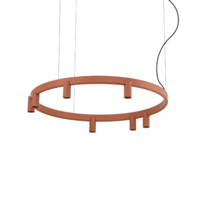 COLGANTE FOURTY ROUND 7L TERRACOTA - Liderlamp
