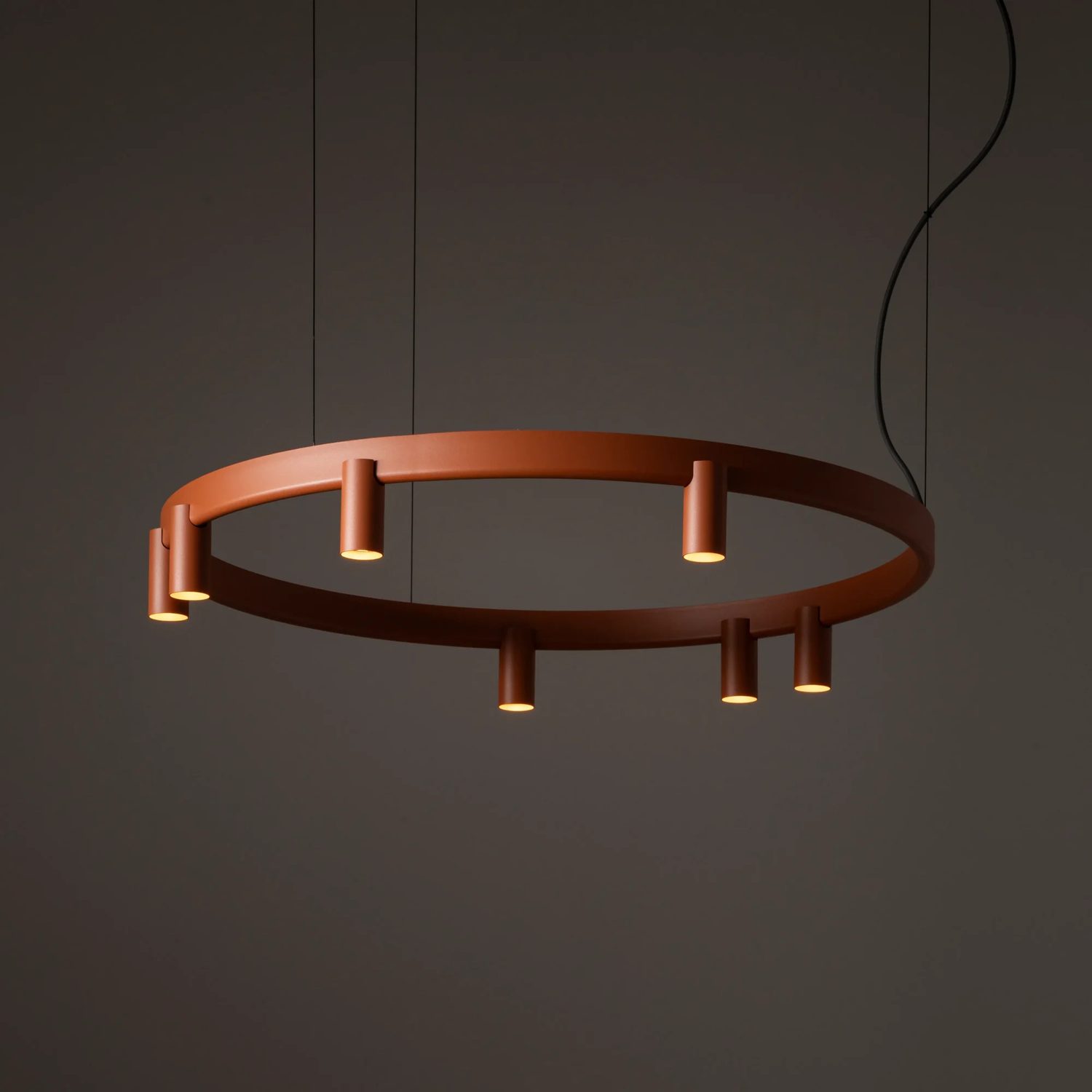 COLGANTE FOURTY ROUND 7L TERRACOTA - Liderlamp